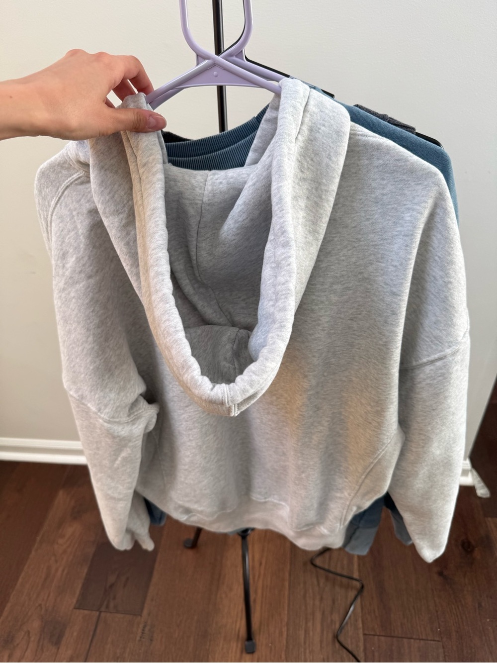 Abercrombie & Fitch Light Gray Zip Hoodie - Picture 3 of 3
